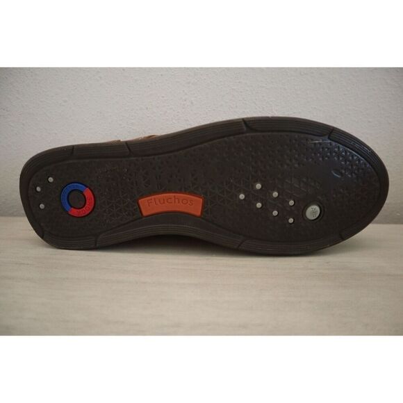 Fluchos 39025 Men's Sz 42 US 9 Cognac Brown Leather ETNA F0148 Sporty Shoes - Picture 7 of 12